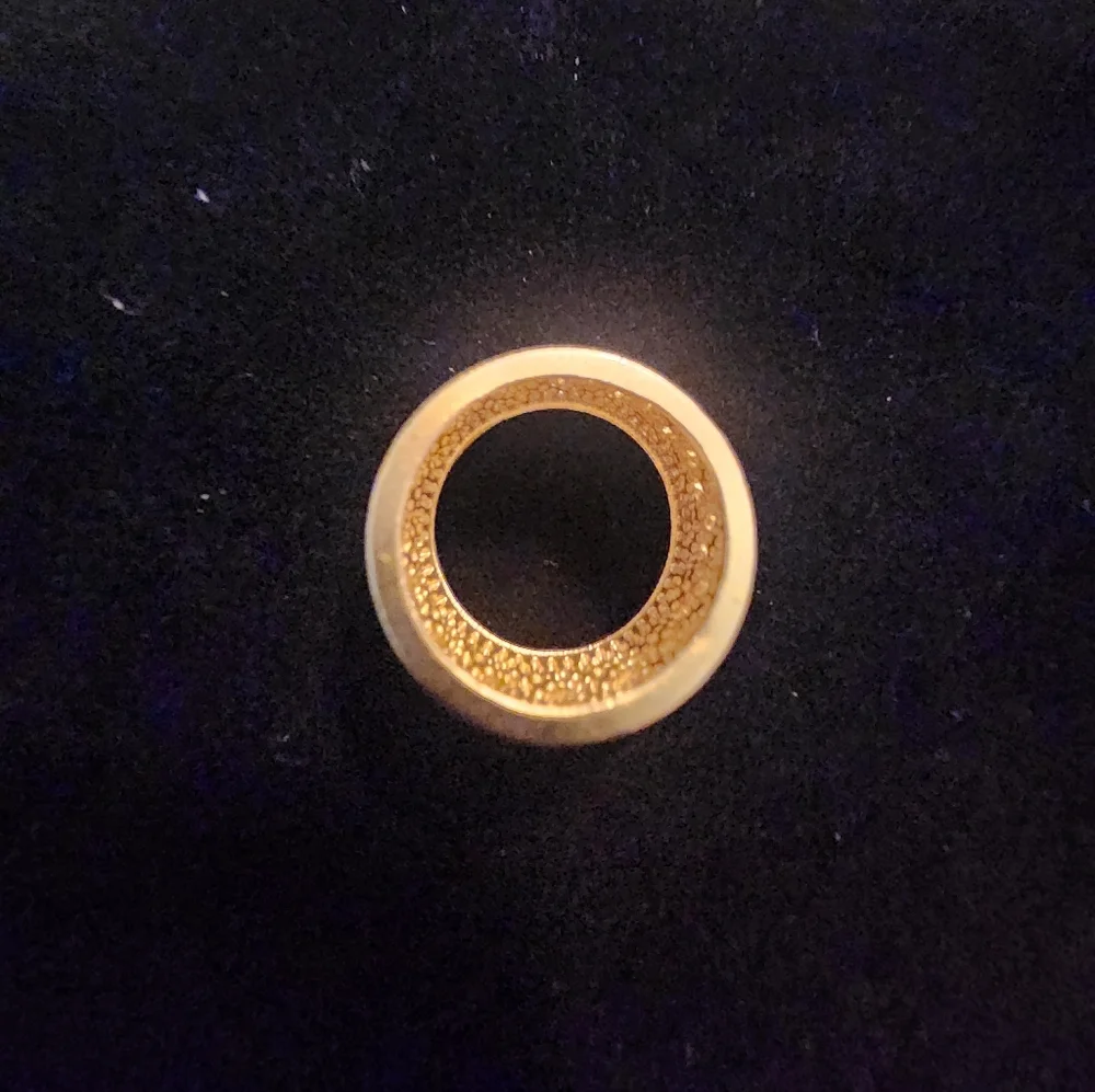 Elegant Freida Rothman Cigar Band Gold & Silver Braided Ring With Cubic Zirconia